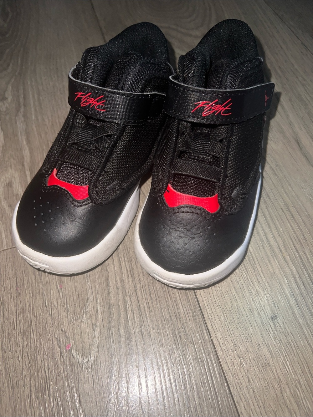 Jordan Kids' Black and Red Sneakers